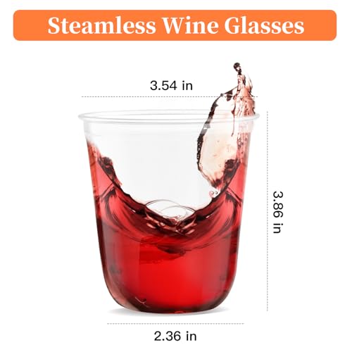 WELLIFE 12 oz Clear Plastic Cups for Cold Drinking Halloween Thanksgiving Day Party Supplies