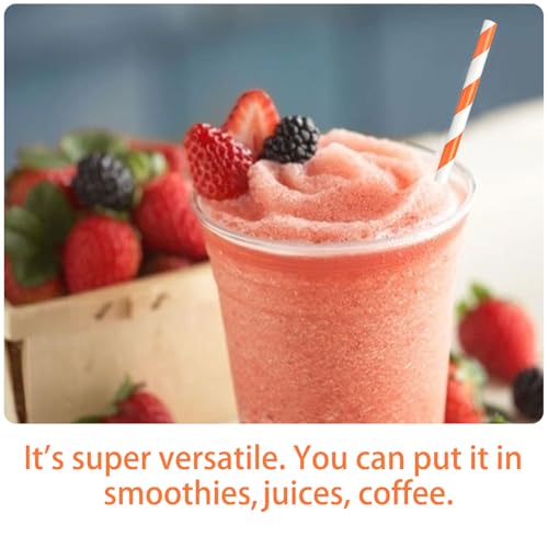 Aperol Compatible Spritz Straws, Disposable and Cocktail Straws, 100pcs, Orange