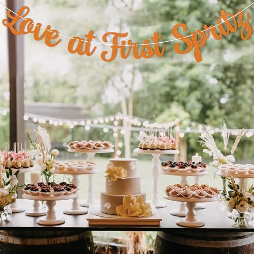 Love at First Spritz Aperol Spritz Bridal Shower Party Decorations, Perfect for Orange Girls Bridal Brunch Decor, Vintag